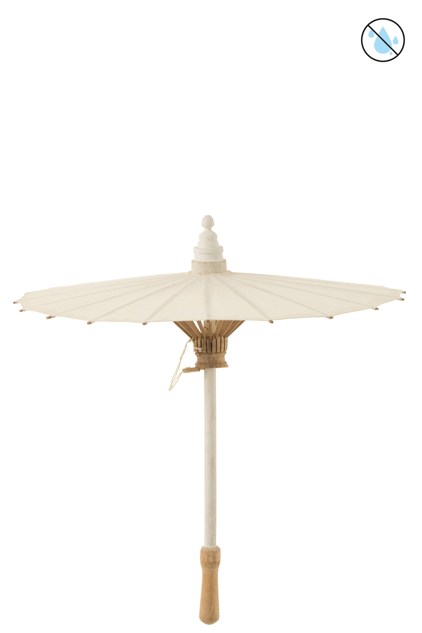 PARASOL COTT/HOUT WIT