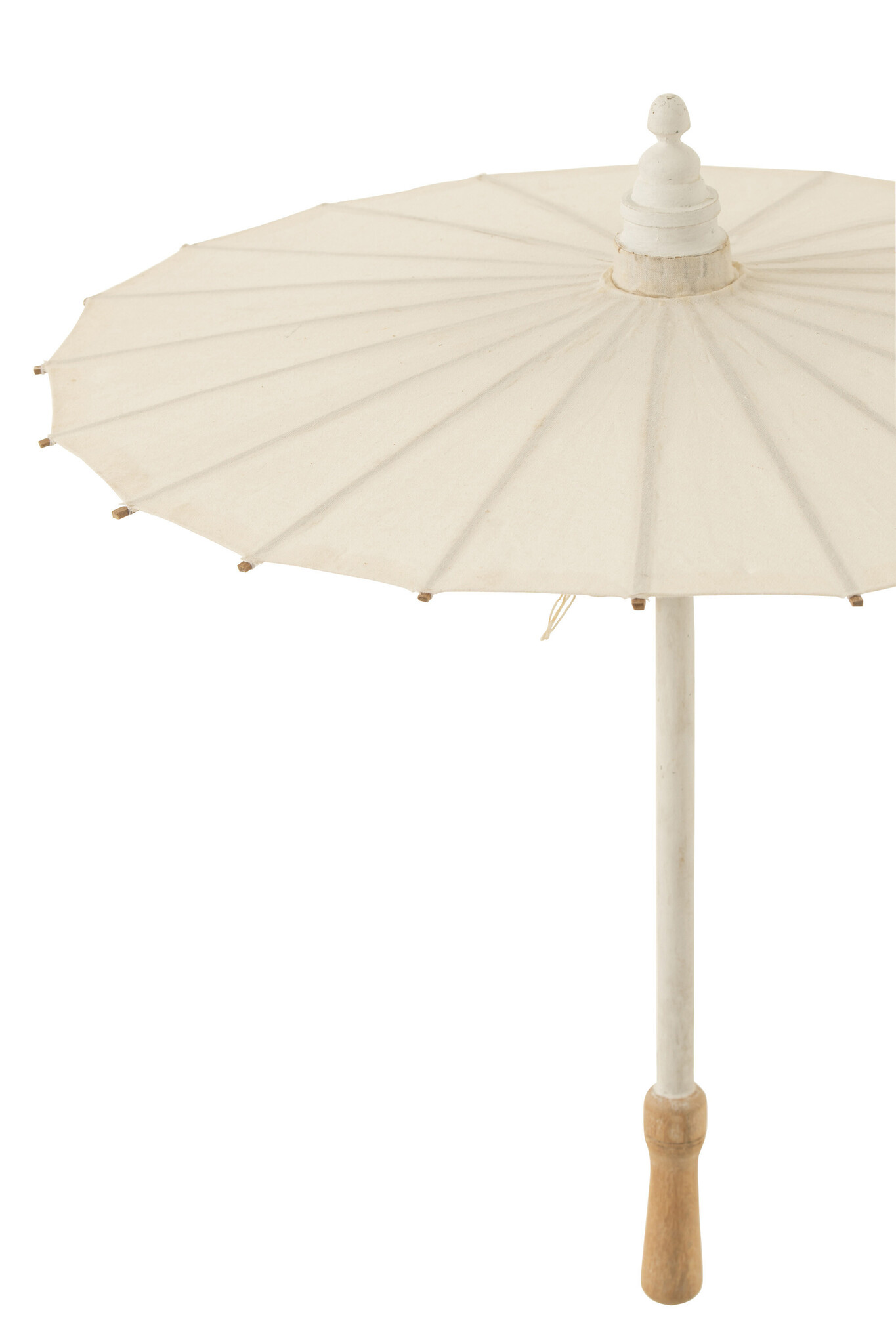 PARASOL COTT/HOUT WIT