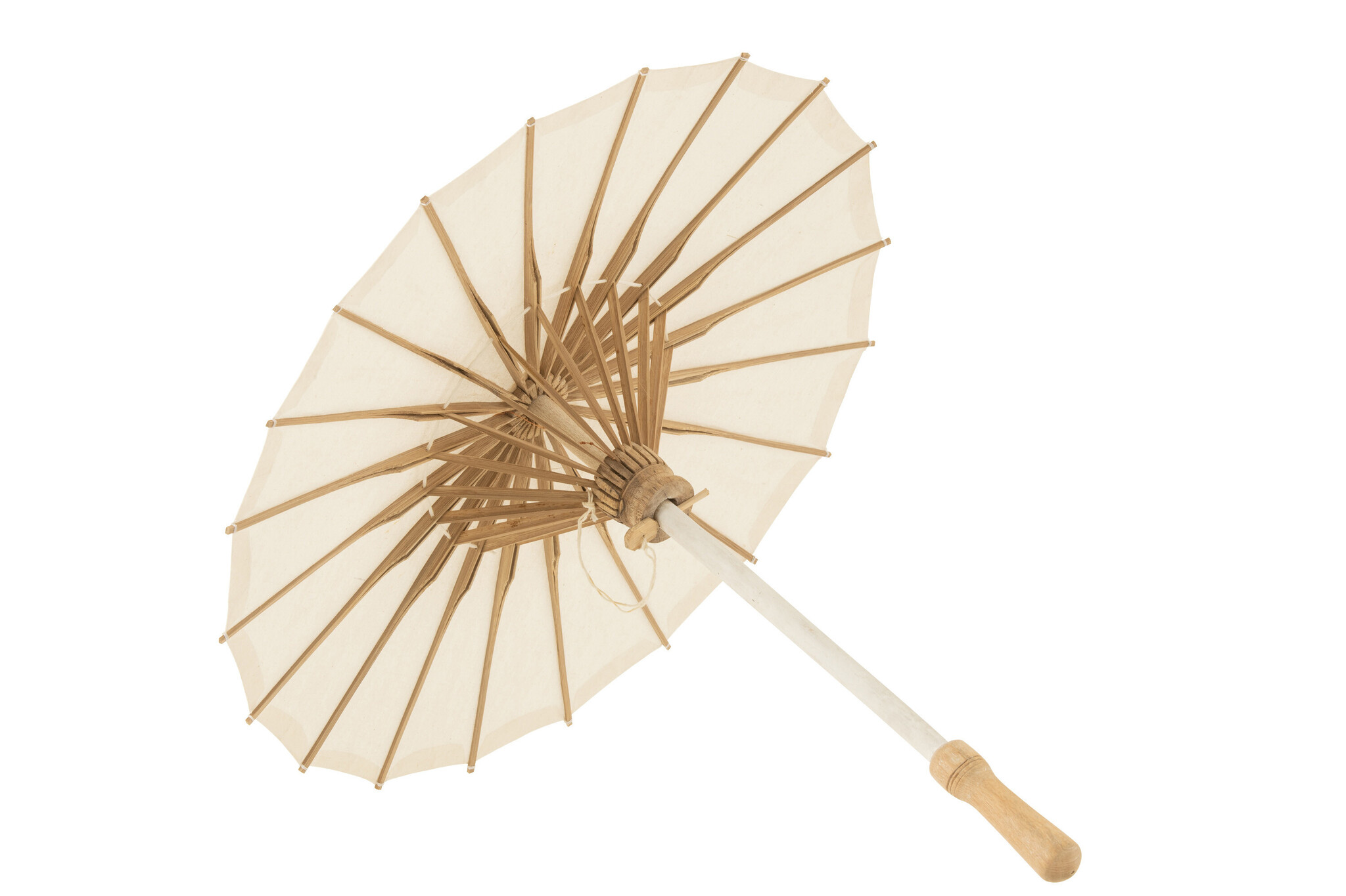 PARASOL COTT/HOUT WIT