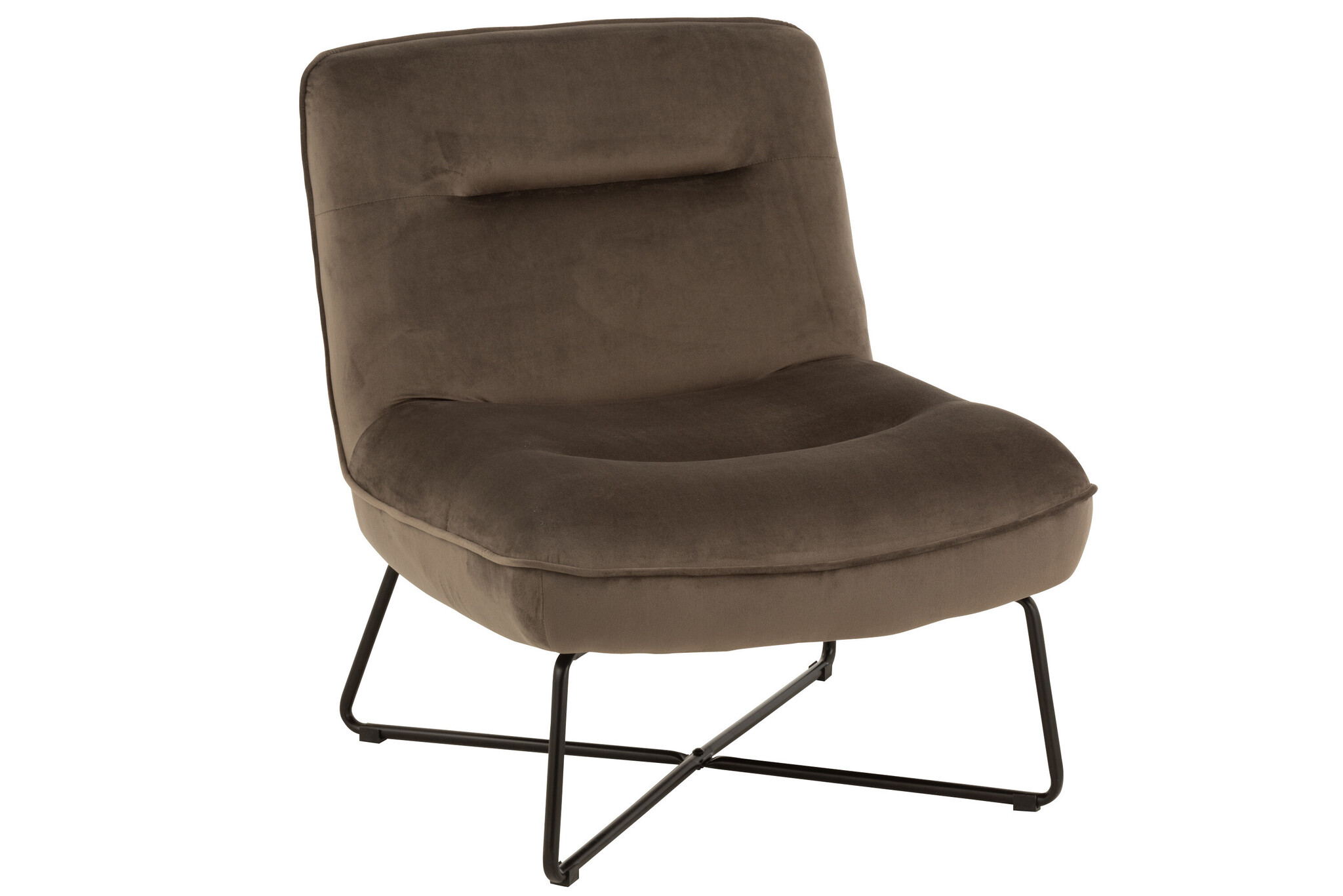 LOUNGE STOEL FR TEX/MET D GRIJS