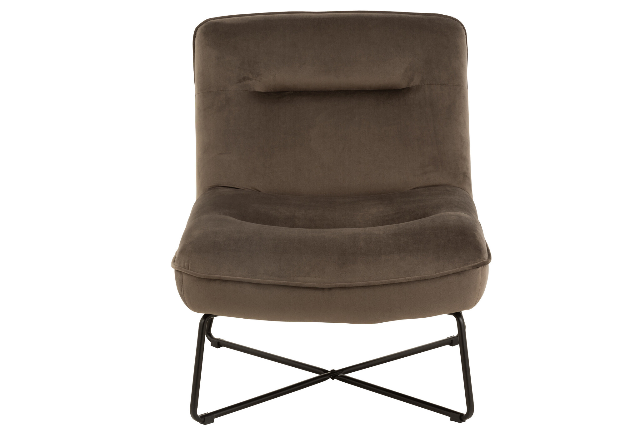 LOUNGE STOEL FR TEX/MET D GRIJS