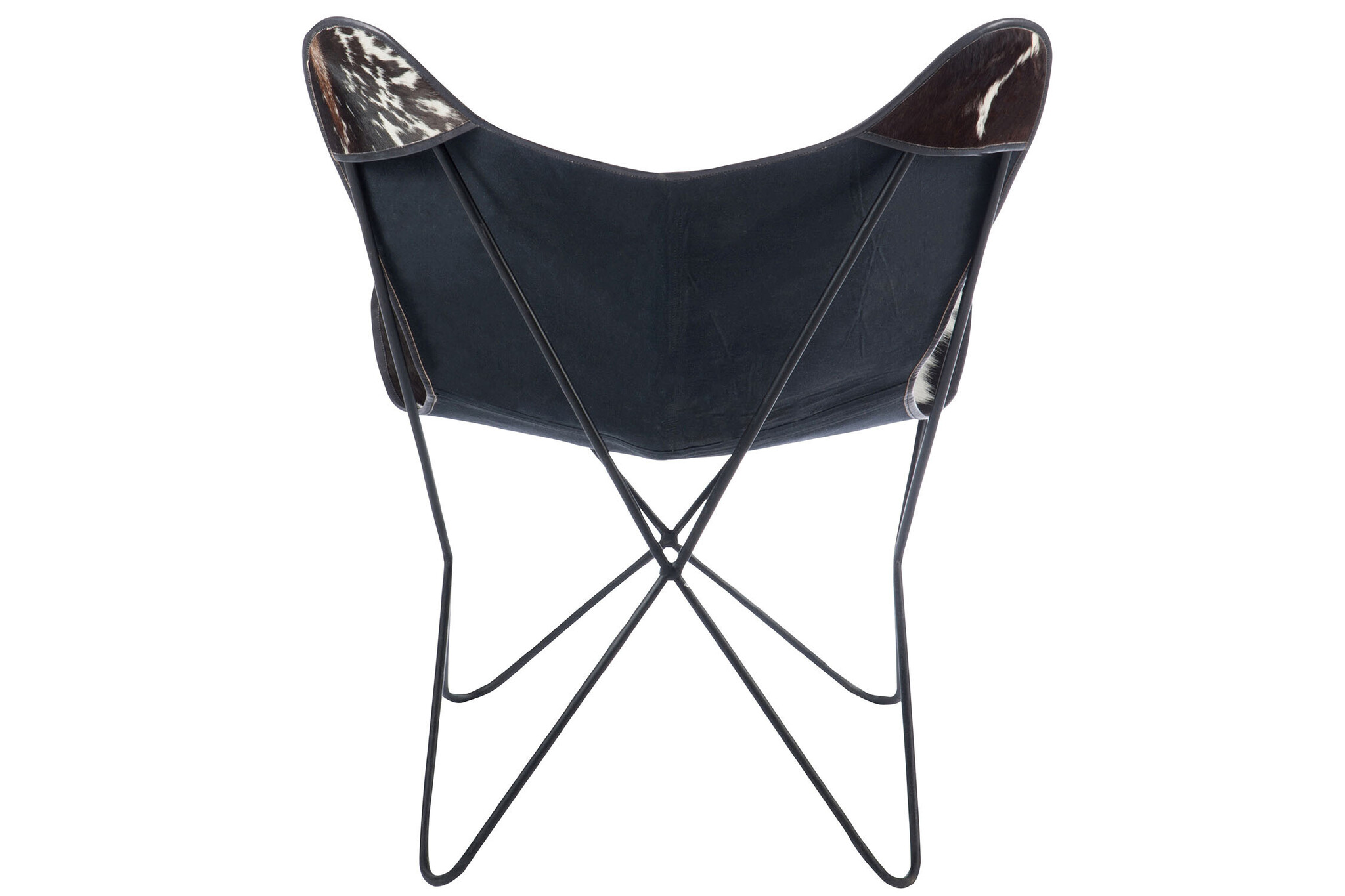 LOUNGE STOEL KOE/MET WH/BL