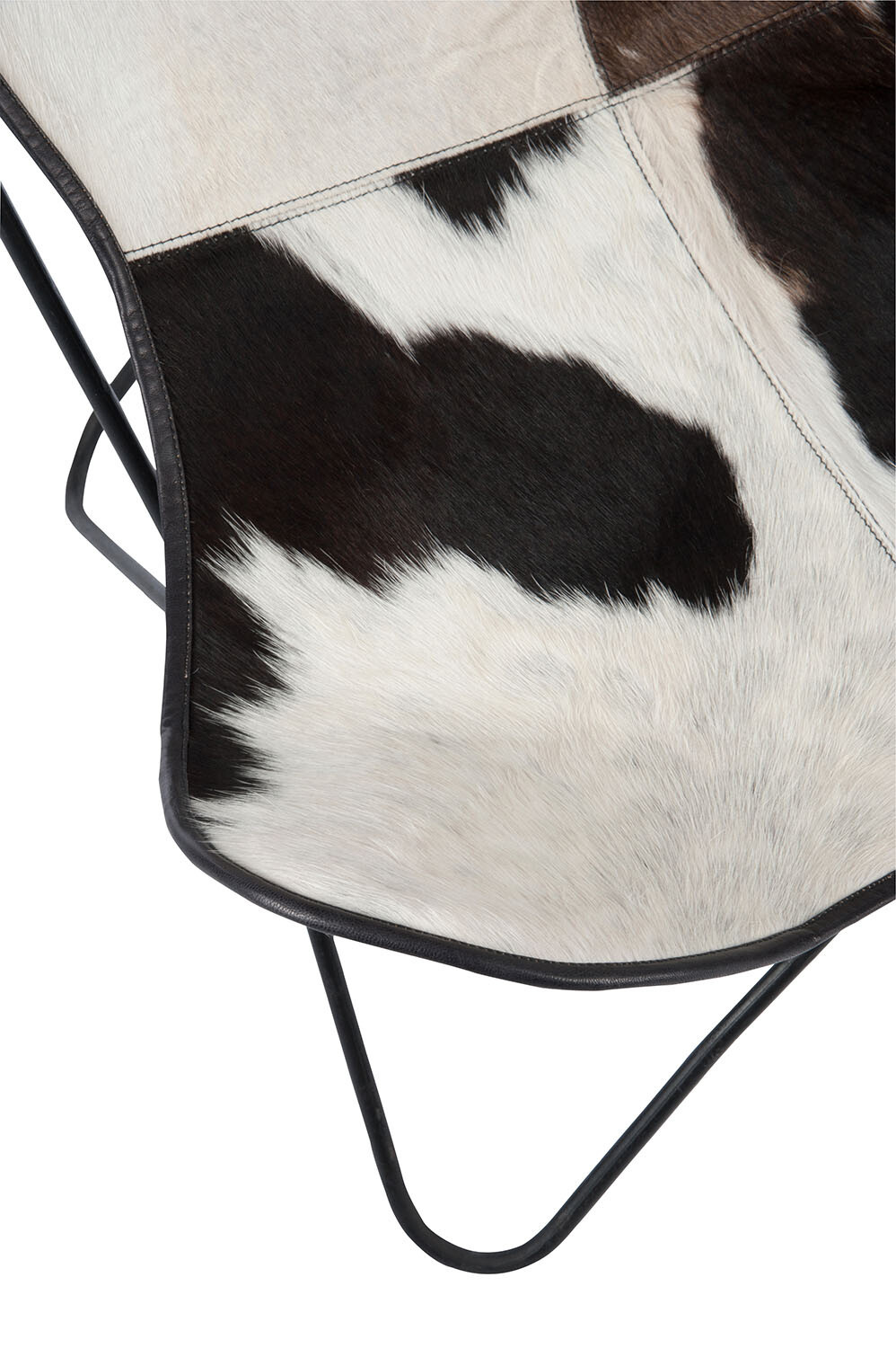 LOUNGE STOEL KOE/MET WH/BL