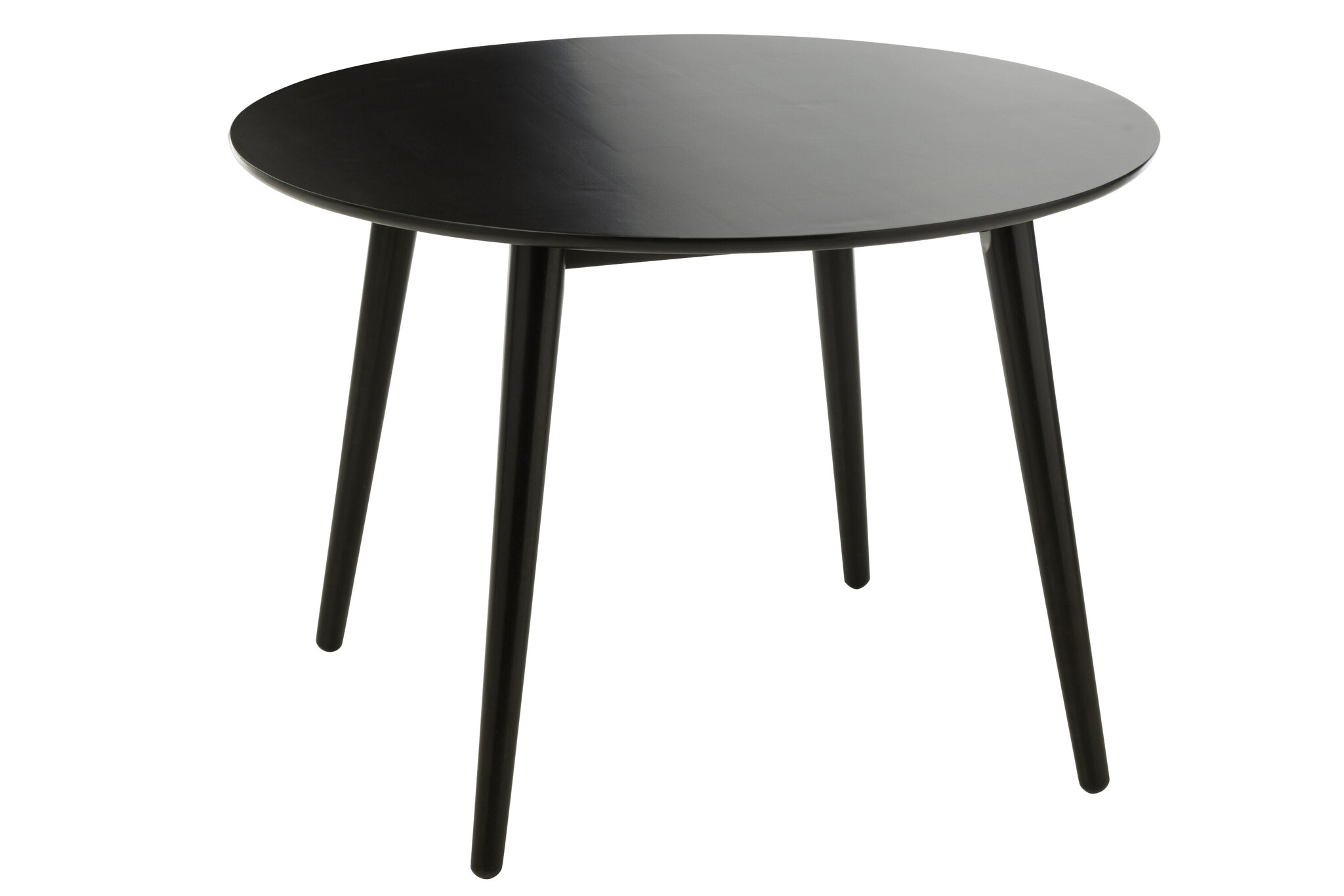 TAFEL VINTAGE ROND HOUT ZWART