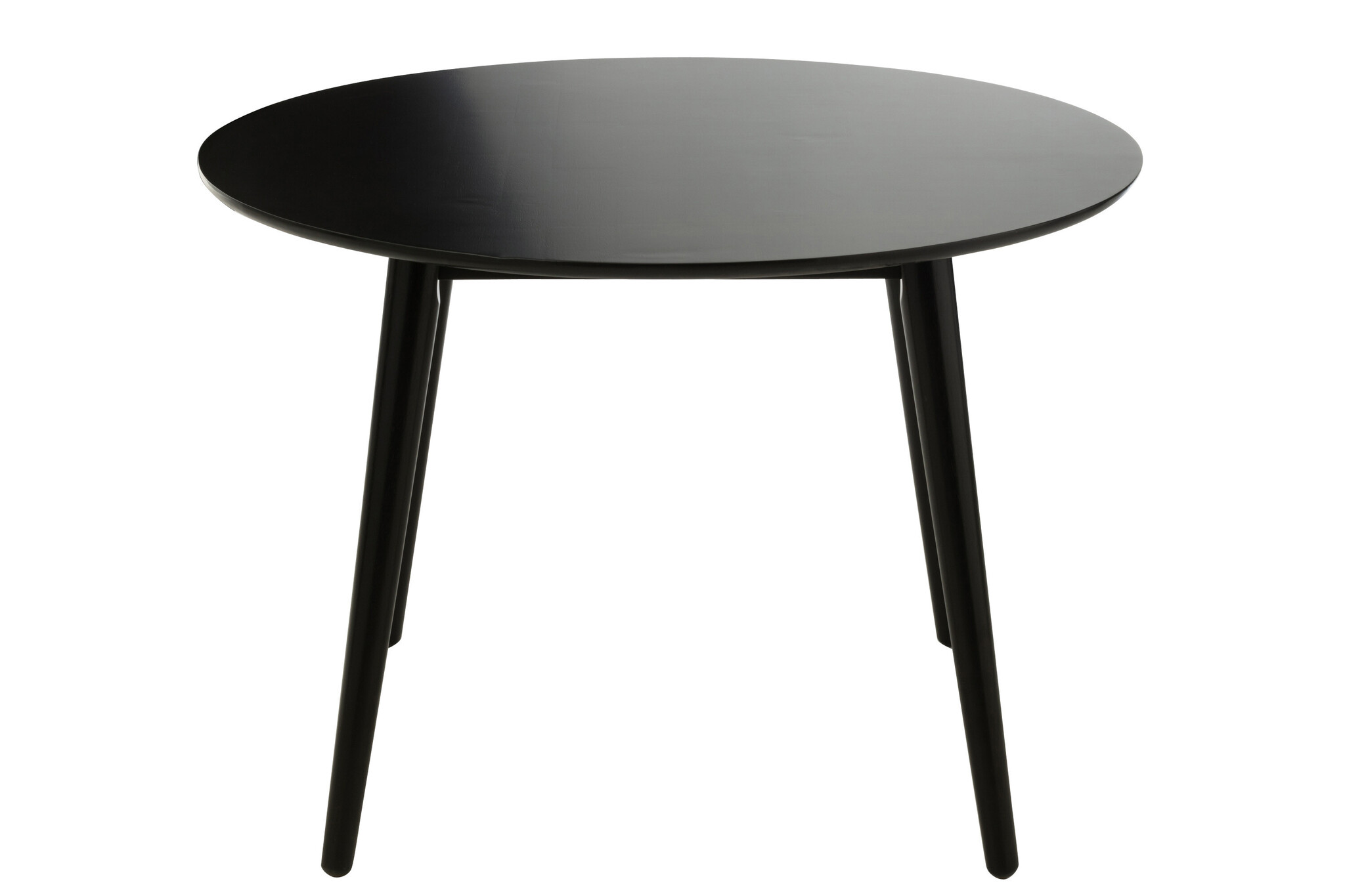 TAFEL VINTAGE ROND HOUT ZWART
