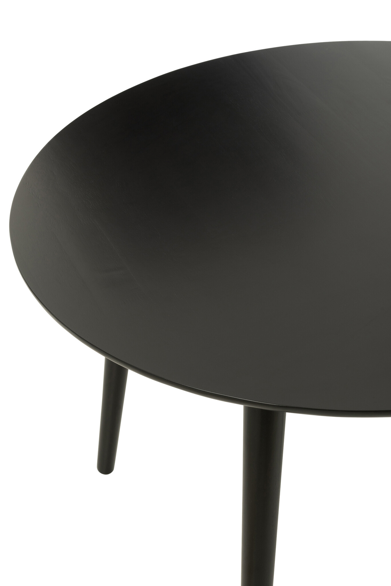 TAFEL VINTAGE ROND HOUT ZWART