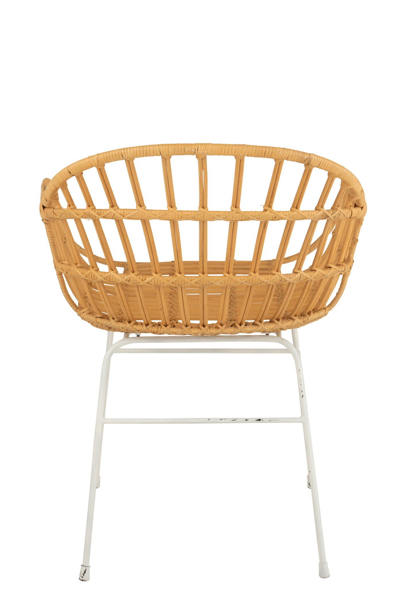 STOEL KENI RATTAN/METAL NAT/WH