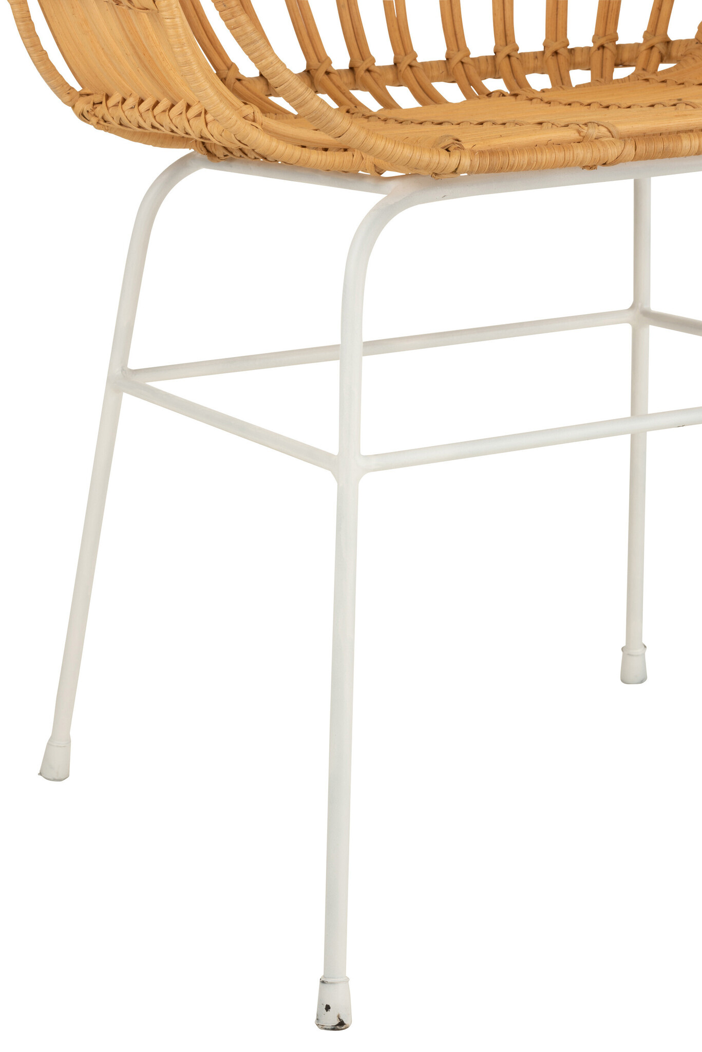 STOEL KENI RATTAN/METAL NAT/WH