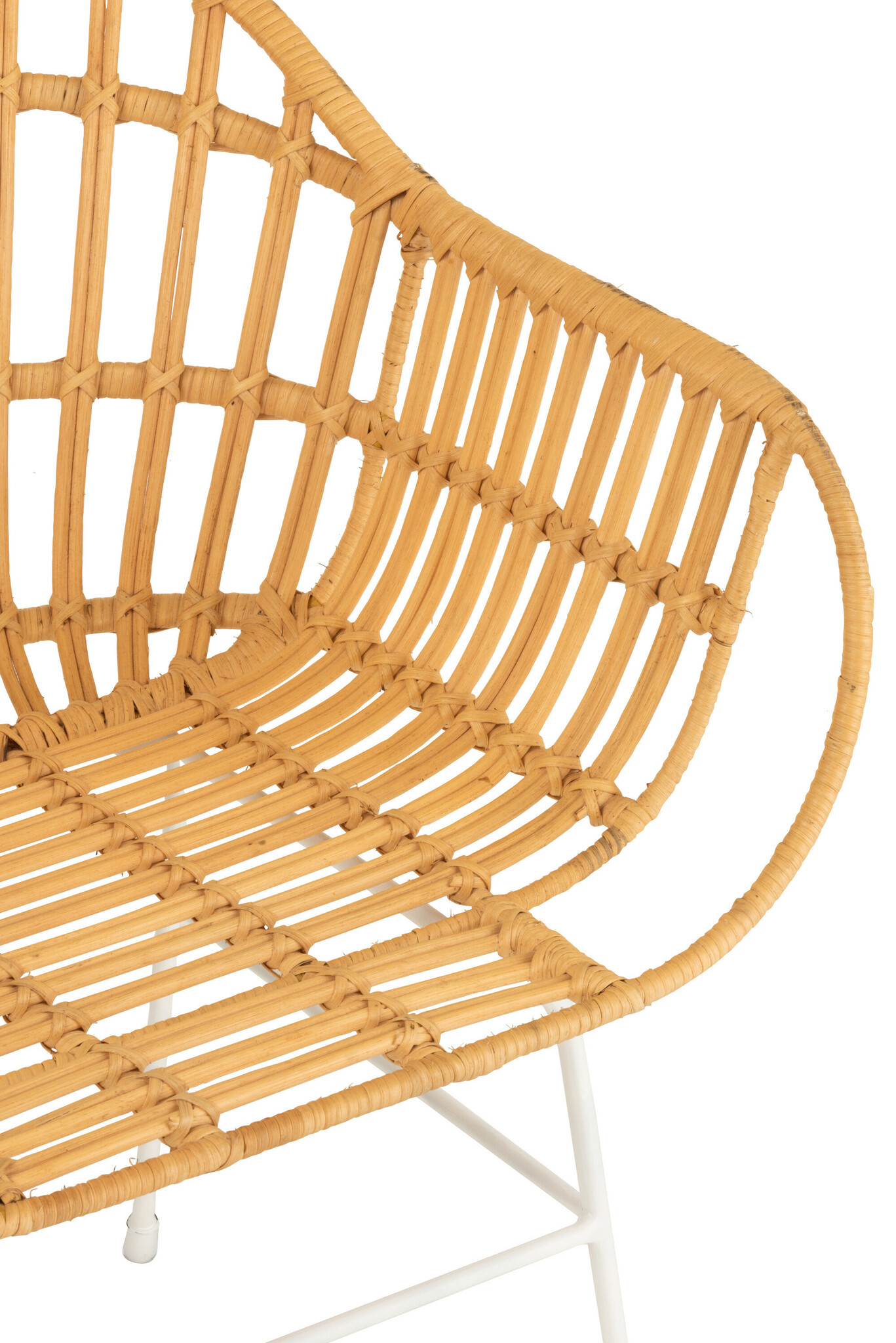 STOEL KENI RATTAN/METAL NAT/WH