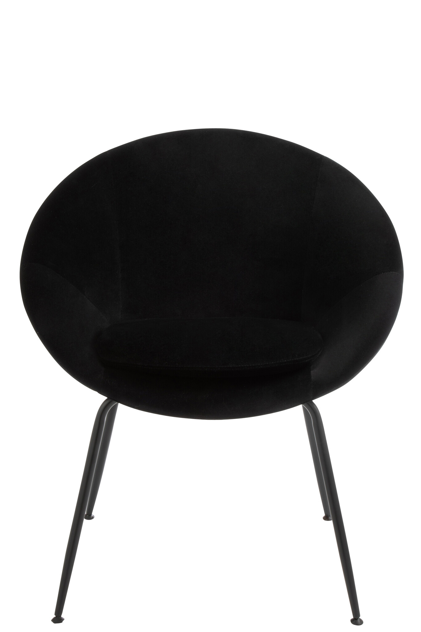 STOEL ROND METAAL/TEXTIEL BL