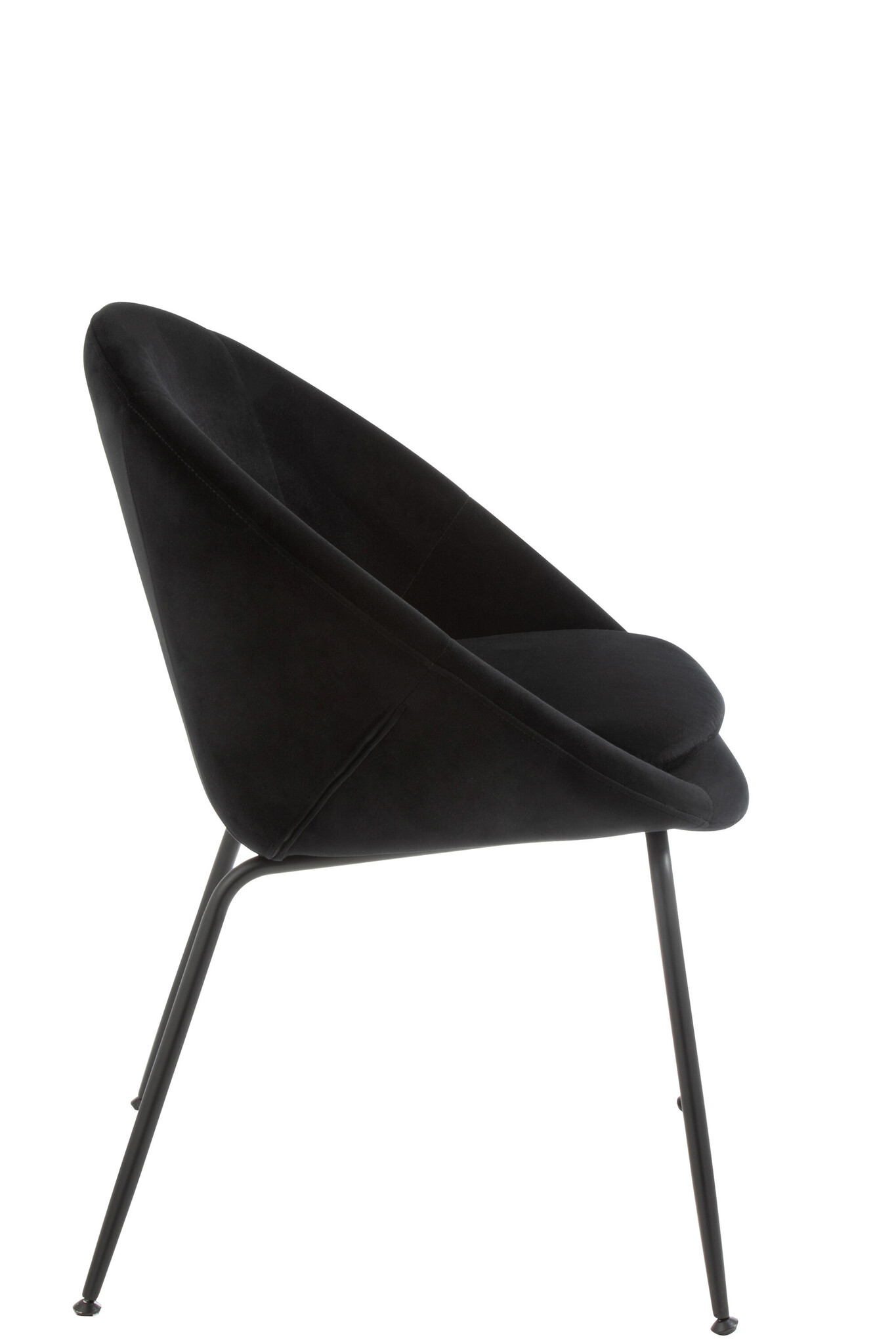 STOEL ROND METAAL/TEXTIEL BL