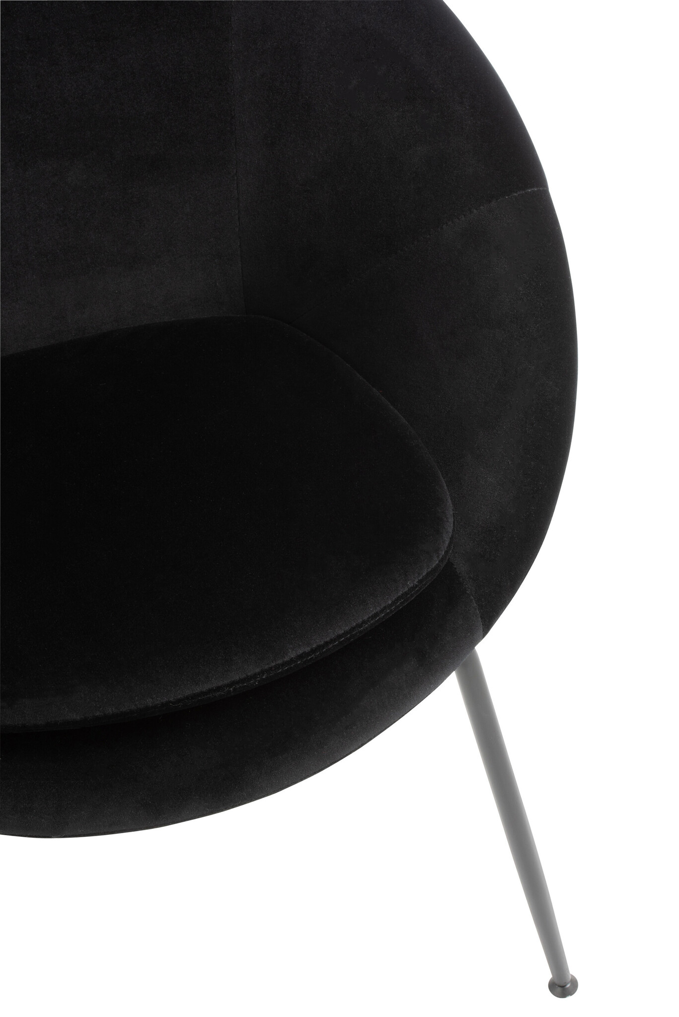 STOEL ROND METAAL/TEXTIEL BL