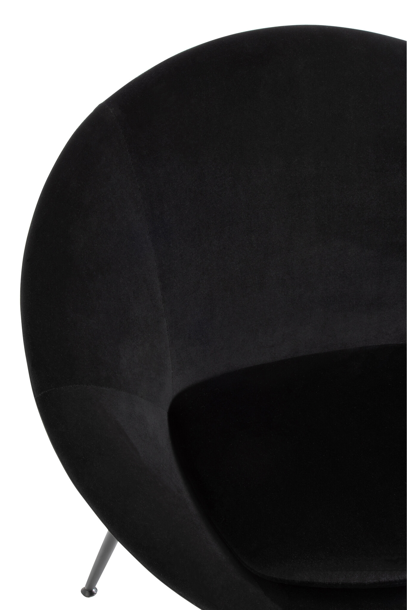 STOEL ROND METAAL/TEXTIEL BL
