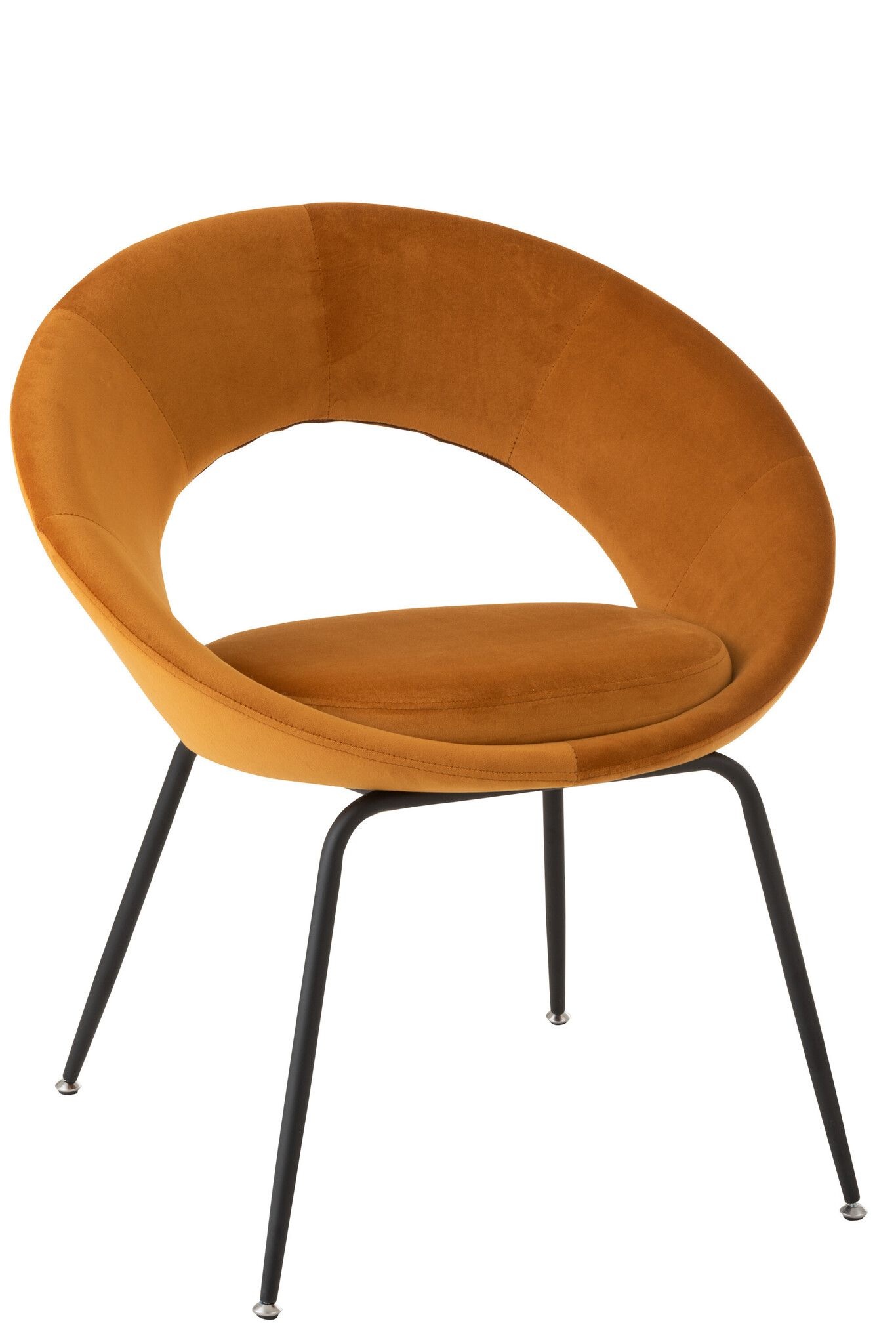 STOEL ROND METAAL/TEXTIEL EN