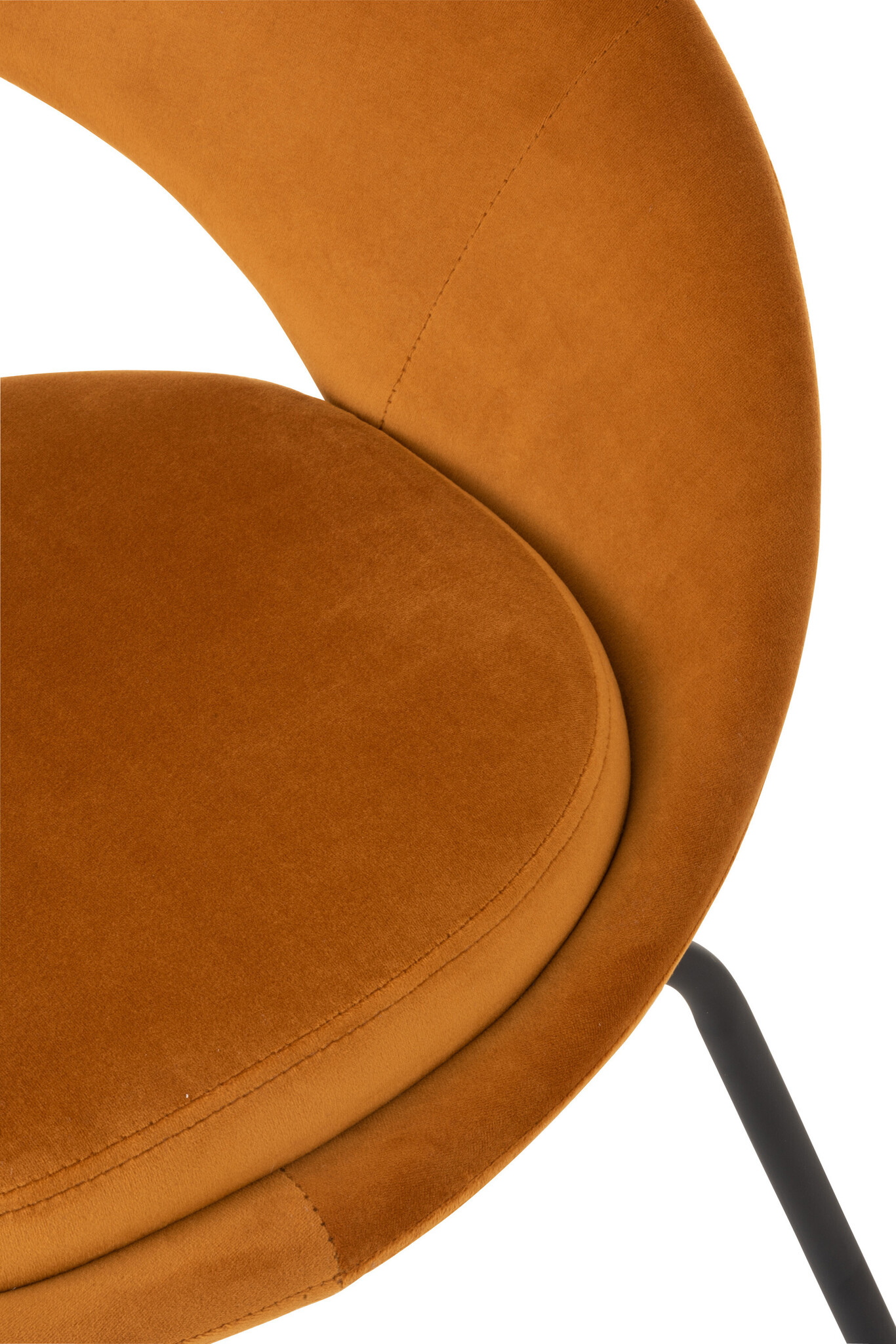 STOEL ROND METAAL/TEXTIEL EN