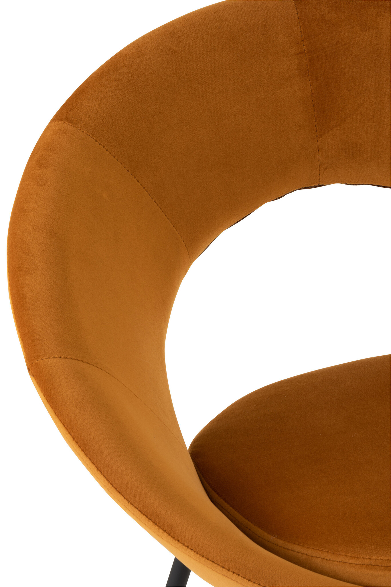 STOEL ROND METAAL/TEXTIEL EN