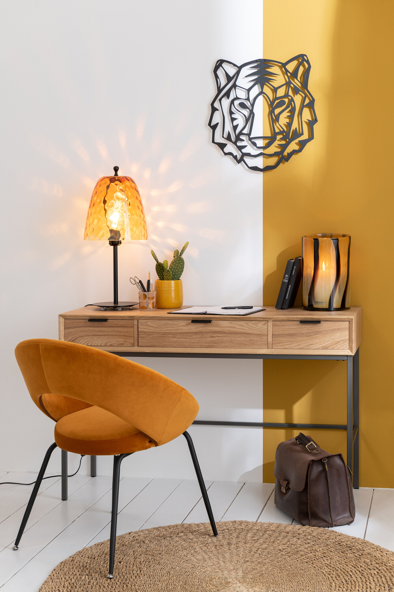 STOEL ROND METAAL/TEXTIEL EN
