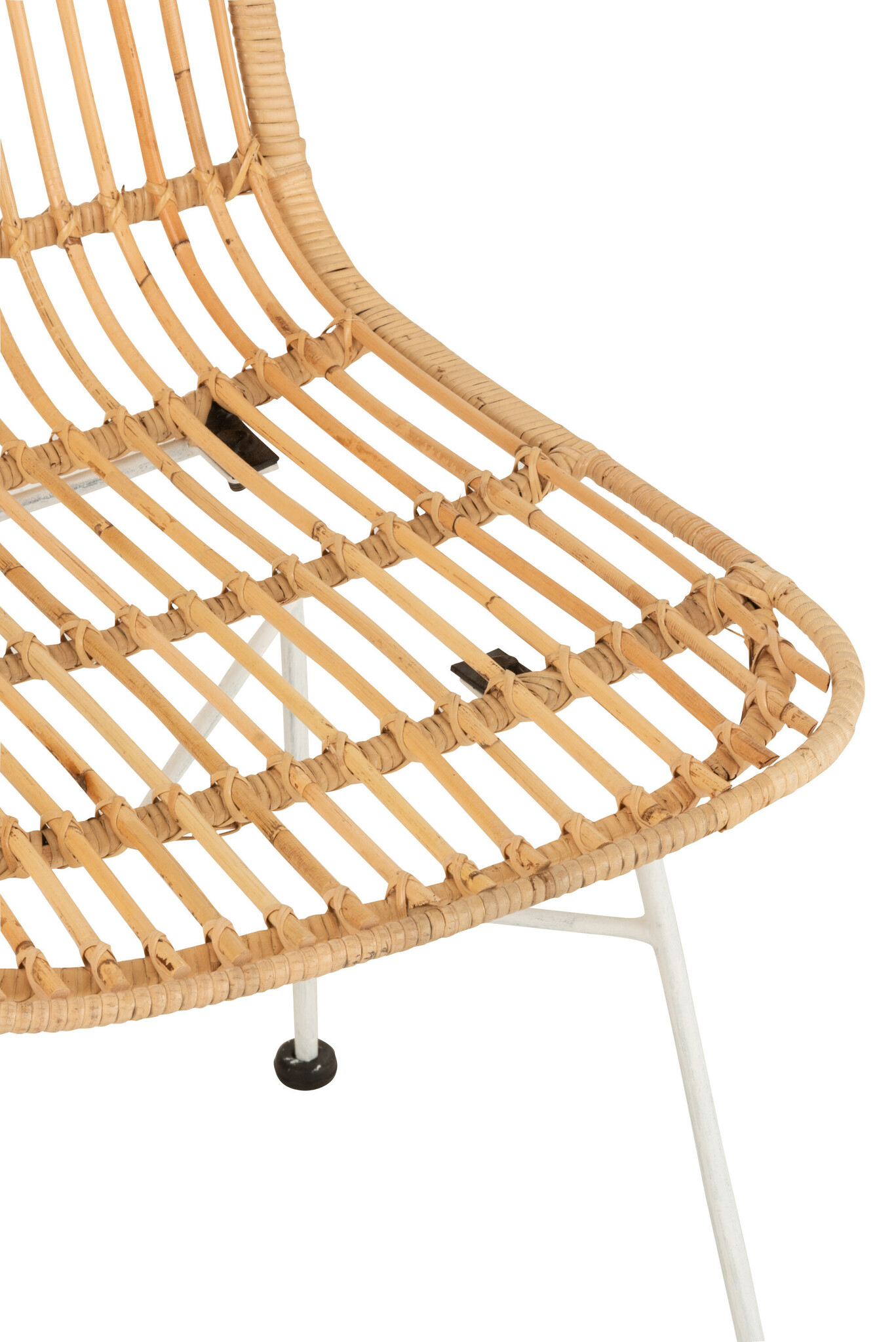 STOEL EMA ROTAN/METAL NAT/WH