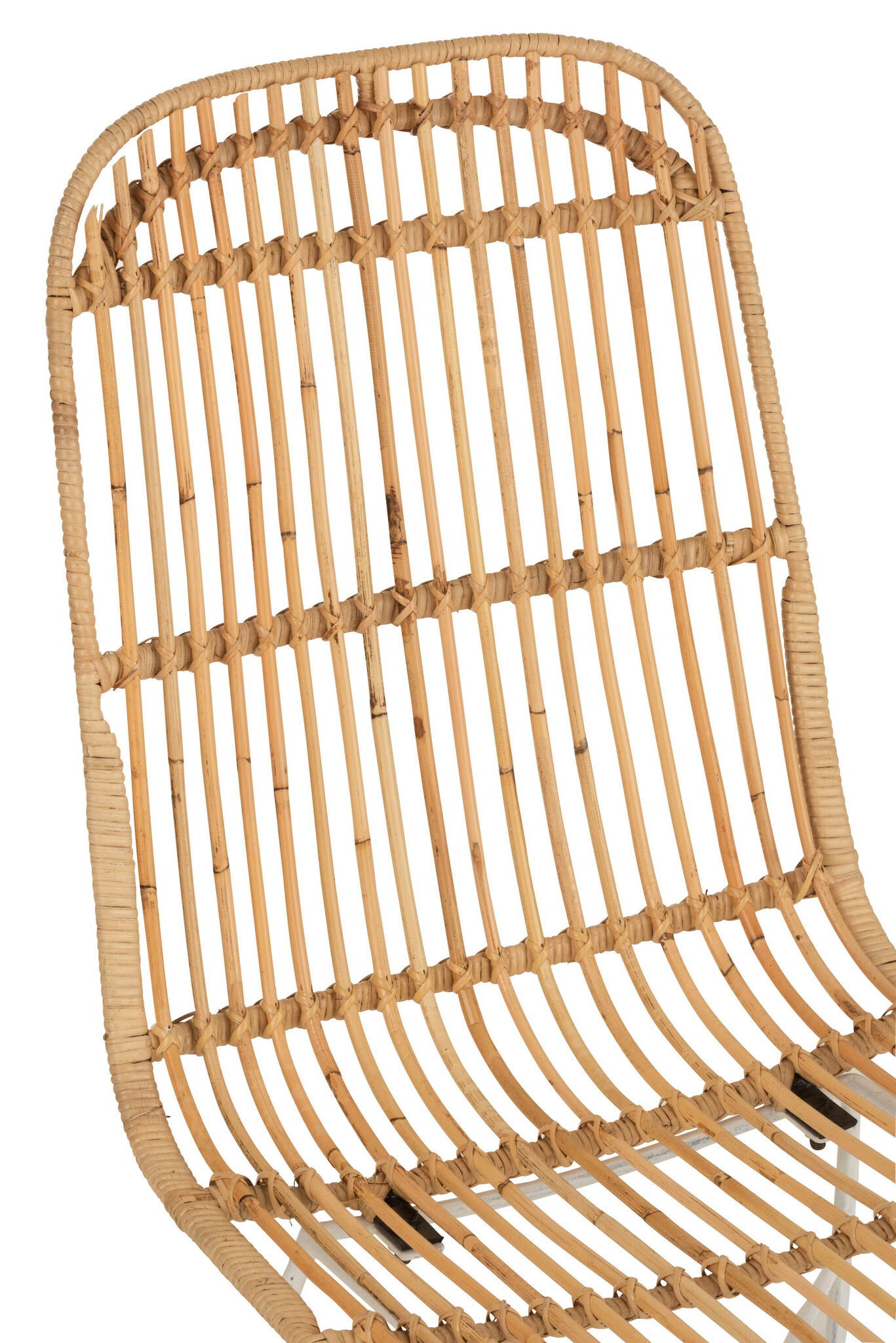 STOEL EMA ROTAN/METAL NAT/WH