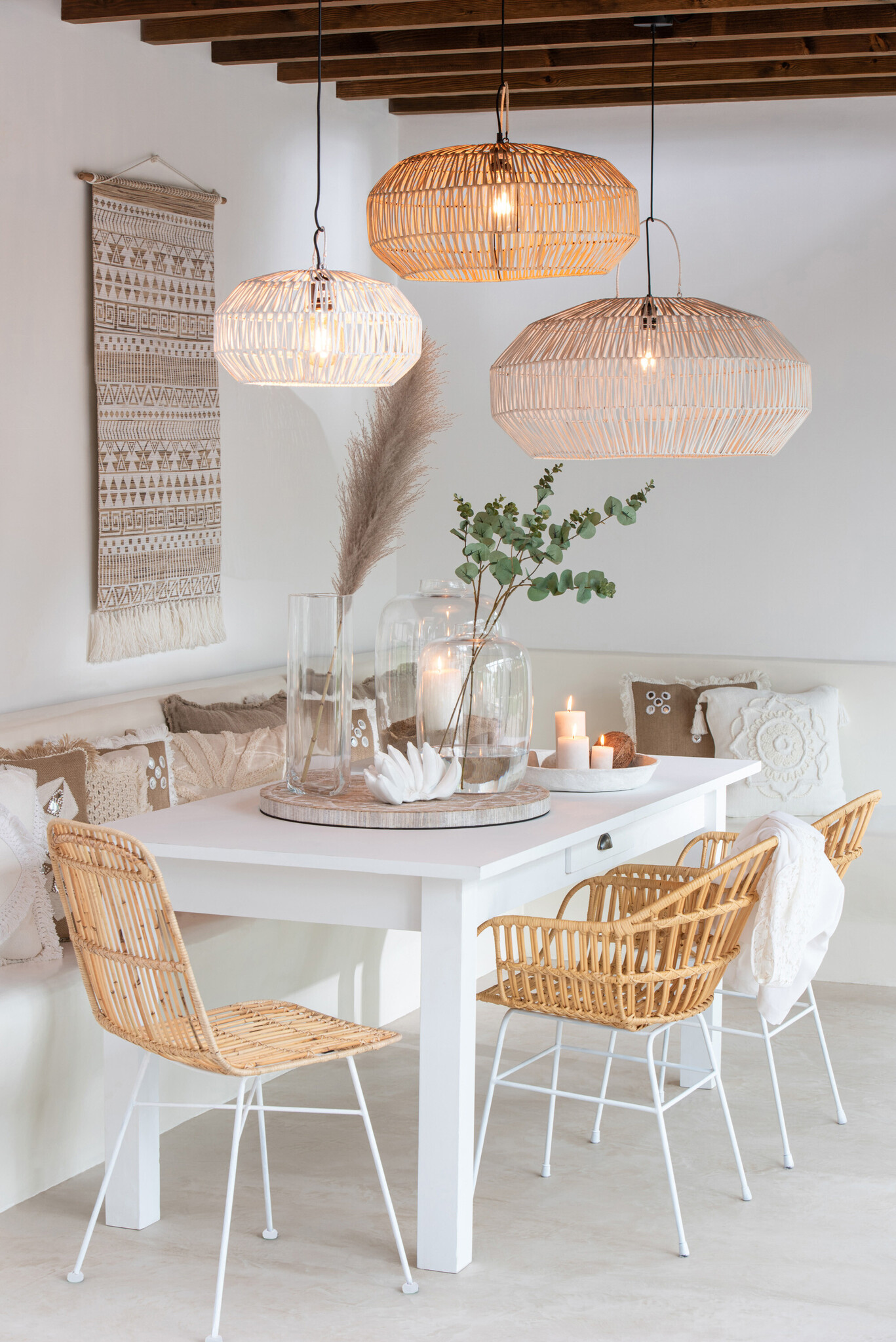STOEL EMA ROTAN/METAL NAT/WH