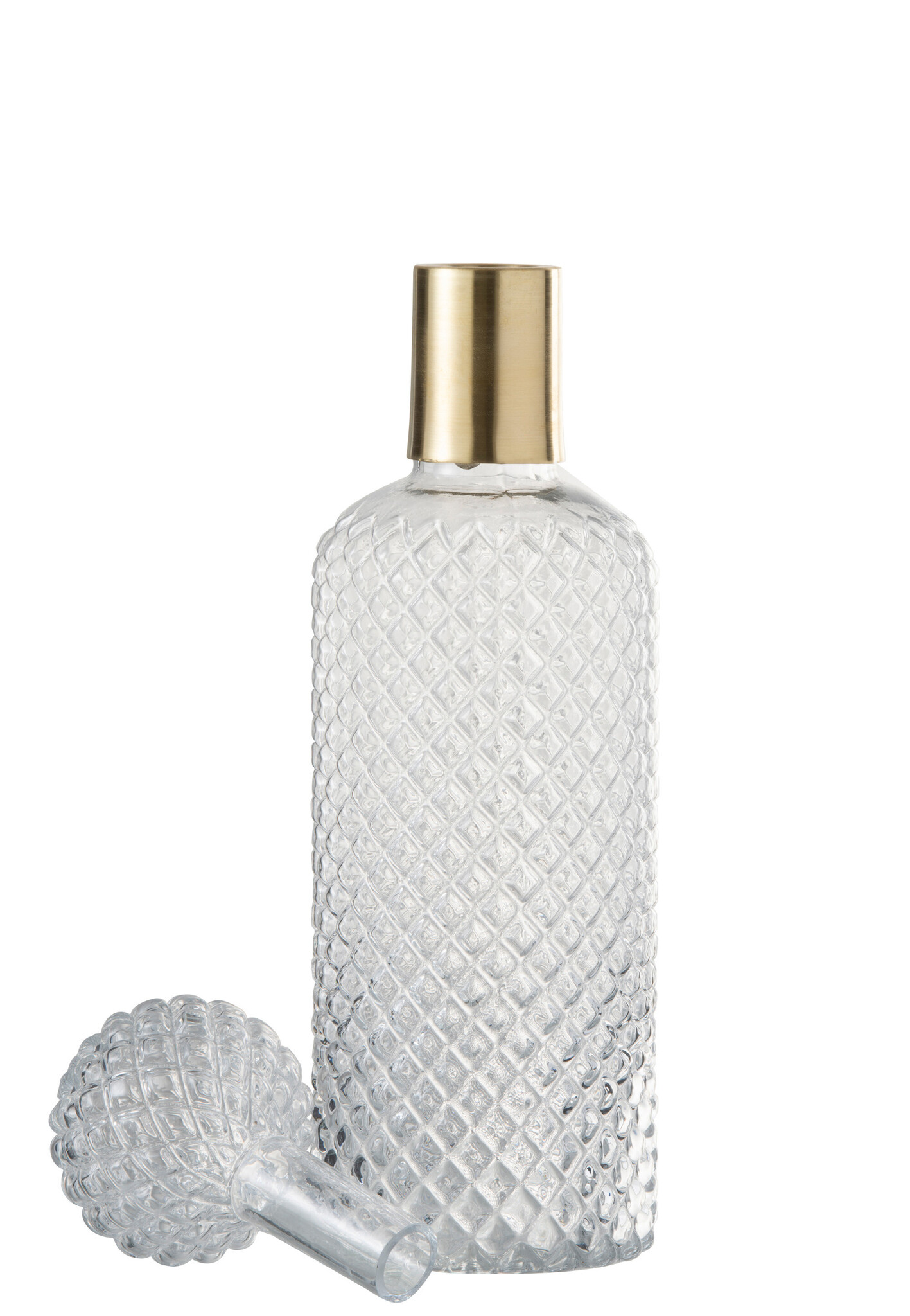 BOTTLE+ST DECO RELI GL TR L