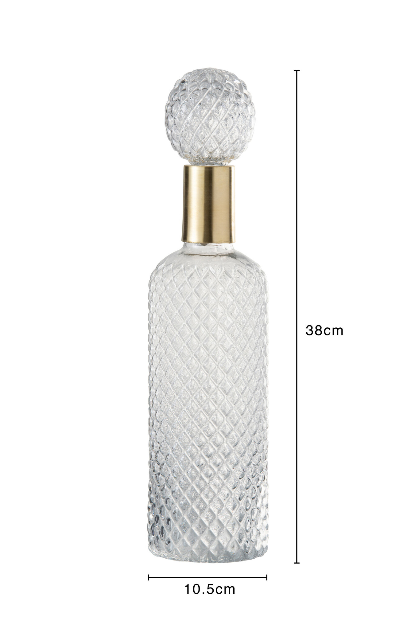 BOTTLE+ST DECO RELI GL TR L