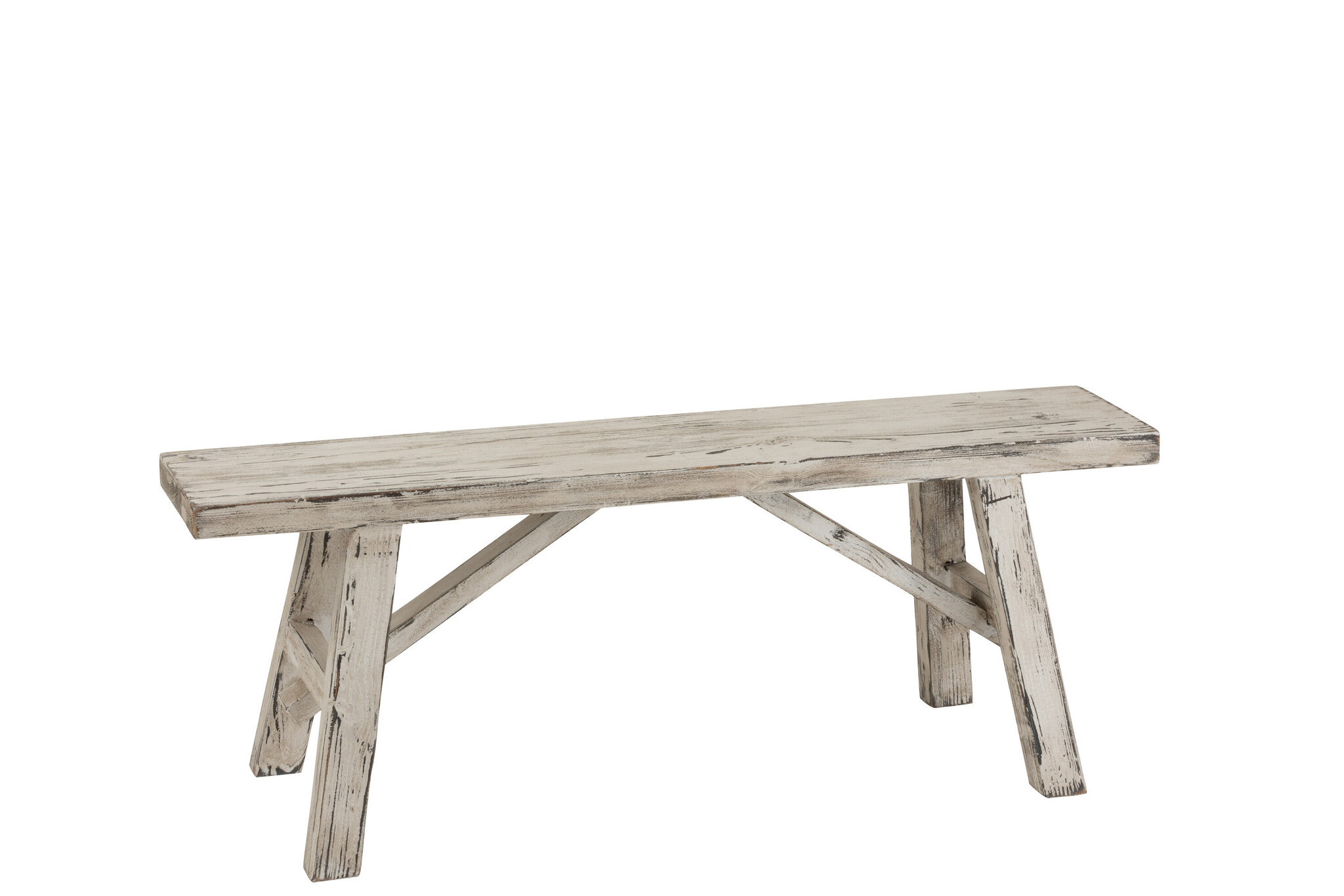 BENCH IBIZA WOOD WHITE WASH
