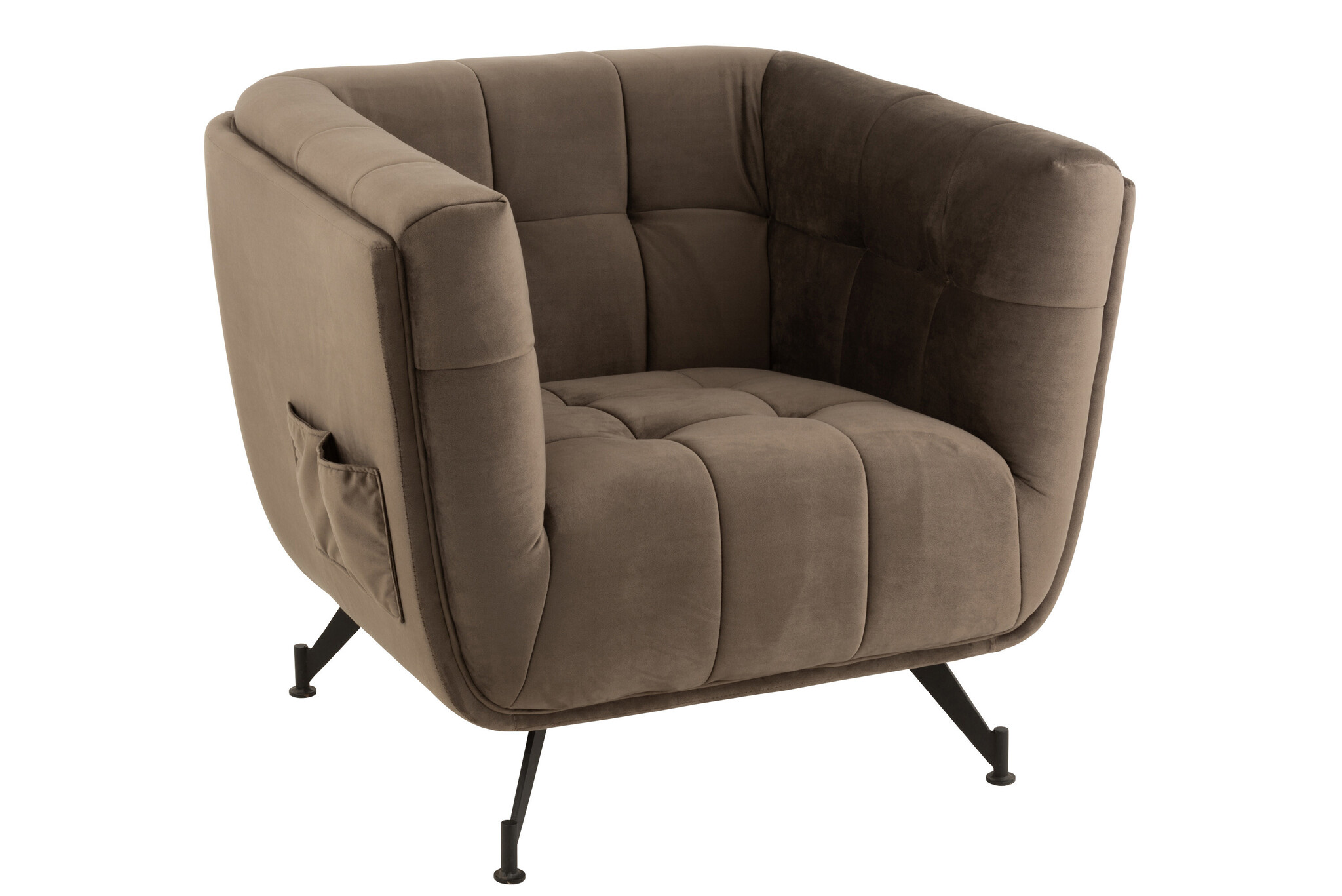 LOUNGE SEAT 1P TE/WD/MET D GRY