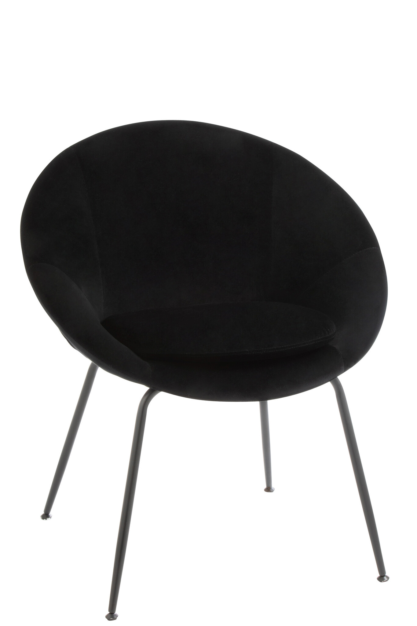STOEL ROND METAAL/TEXTIEL BL