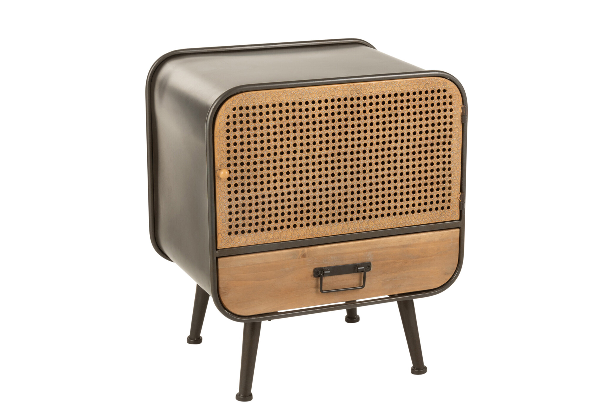 SIDETABLE 1 DR MET/WD BL/NAT