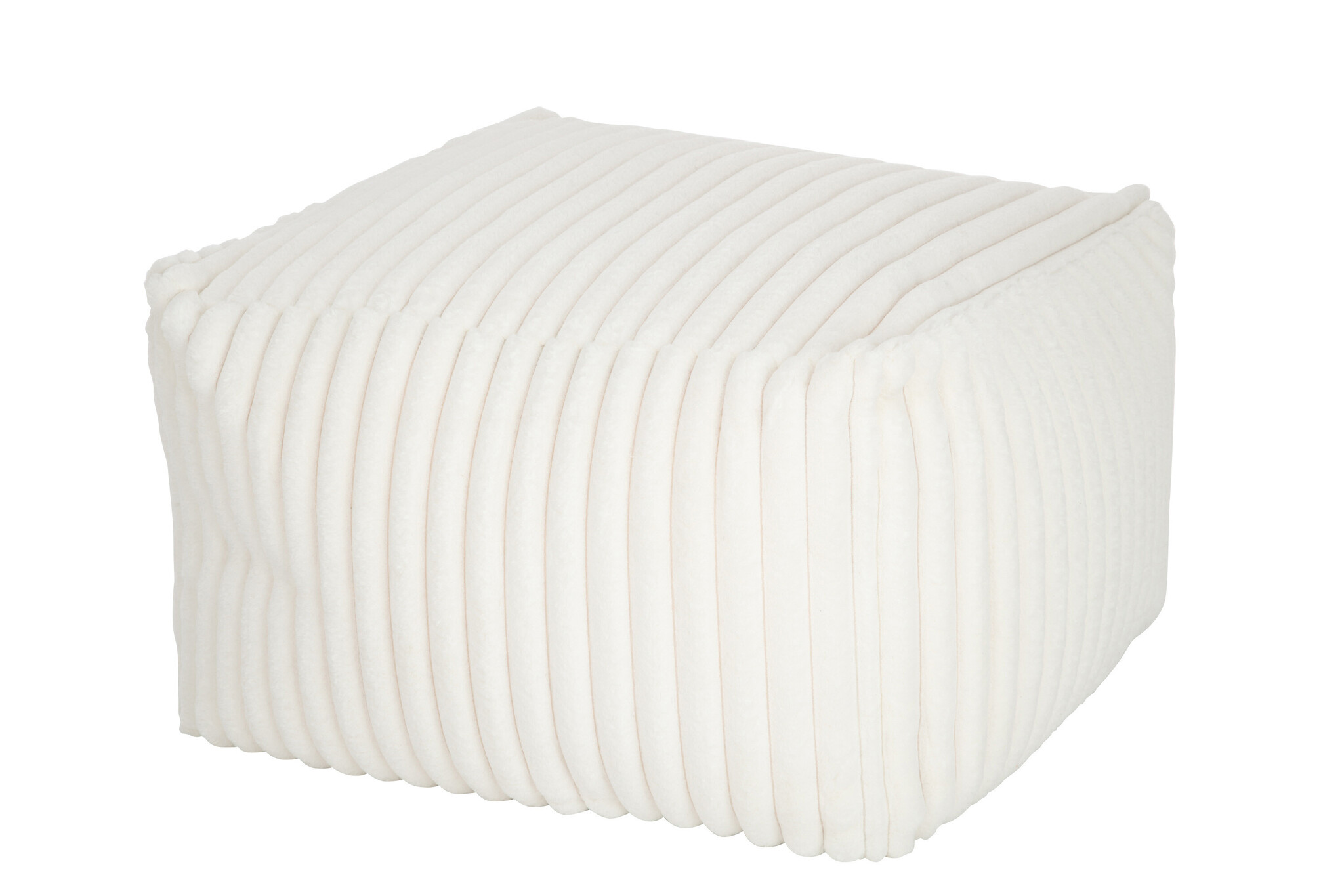POUF CORDUROY POLYES WH