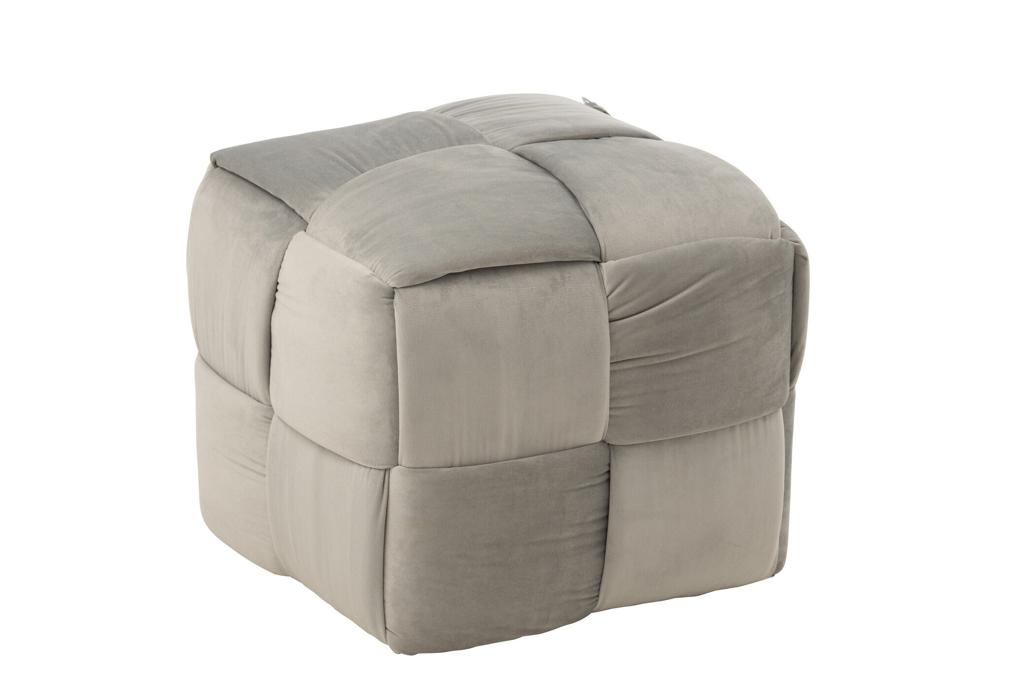 POUF 1P TEXTILE/WOOD LGR
