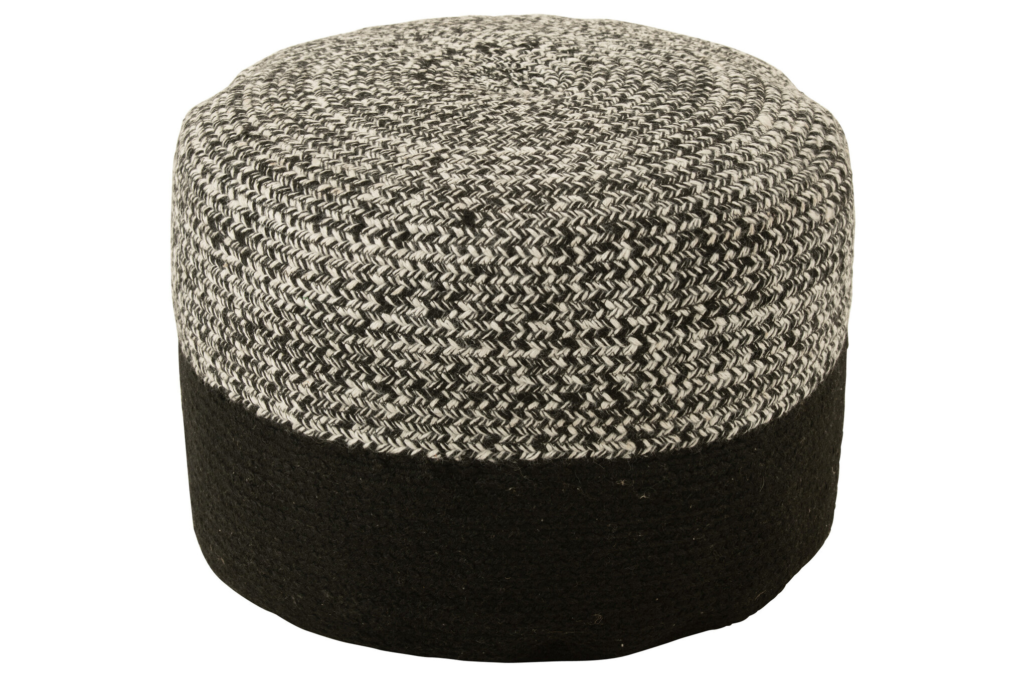 POUF MIAMI STRIP OUT POL BLK/W