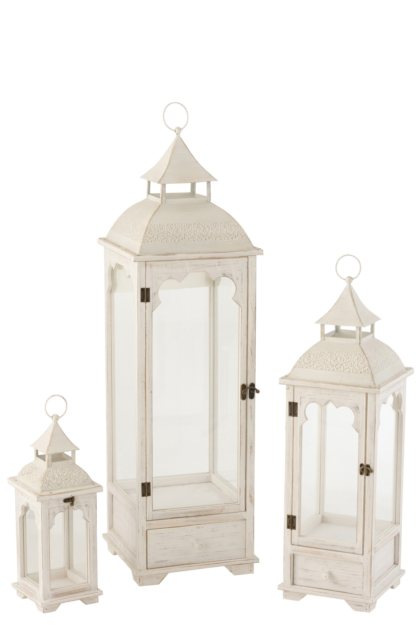 S/3 LANTERNS IBIZA SPR WD WH
