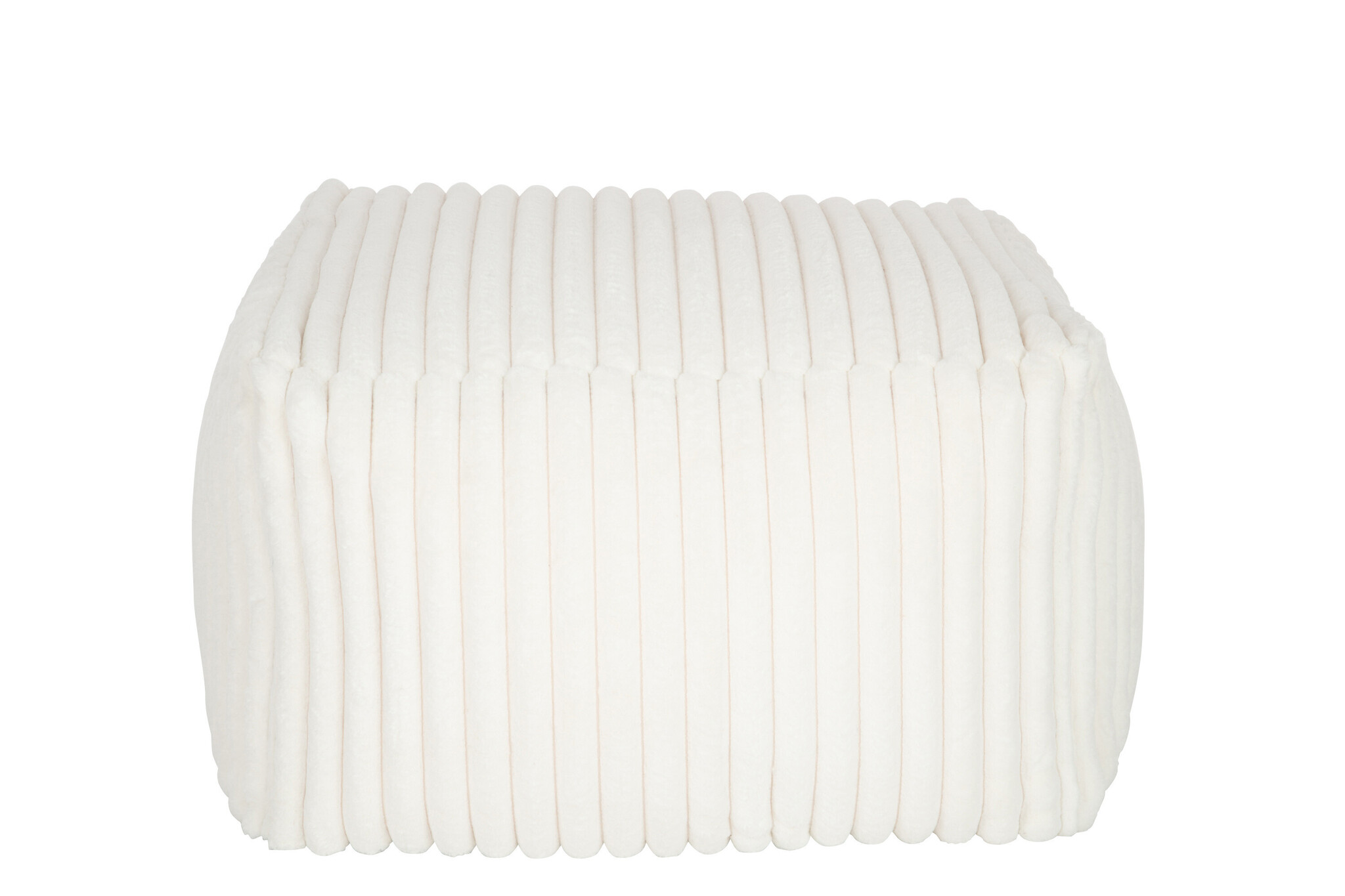 POUF CORDUROY POLYES WH
