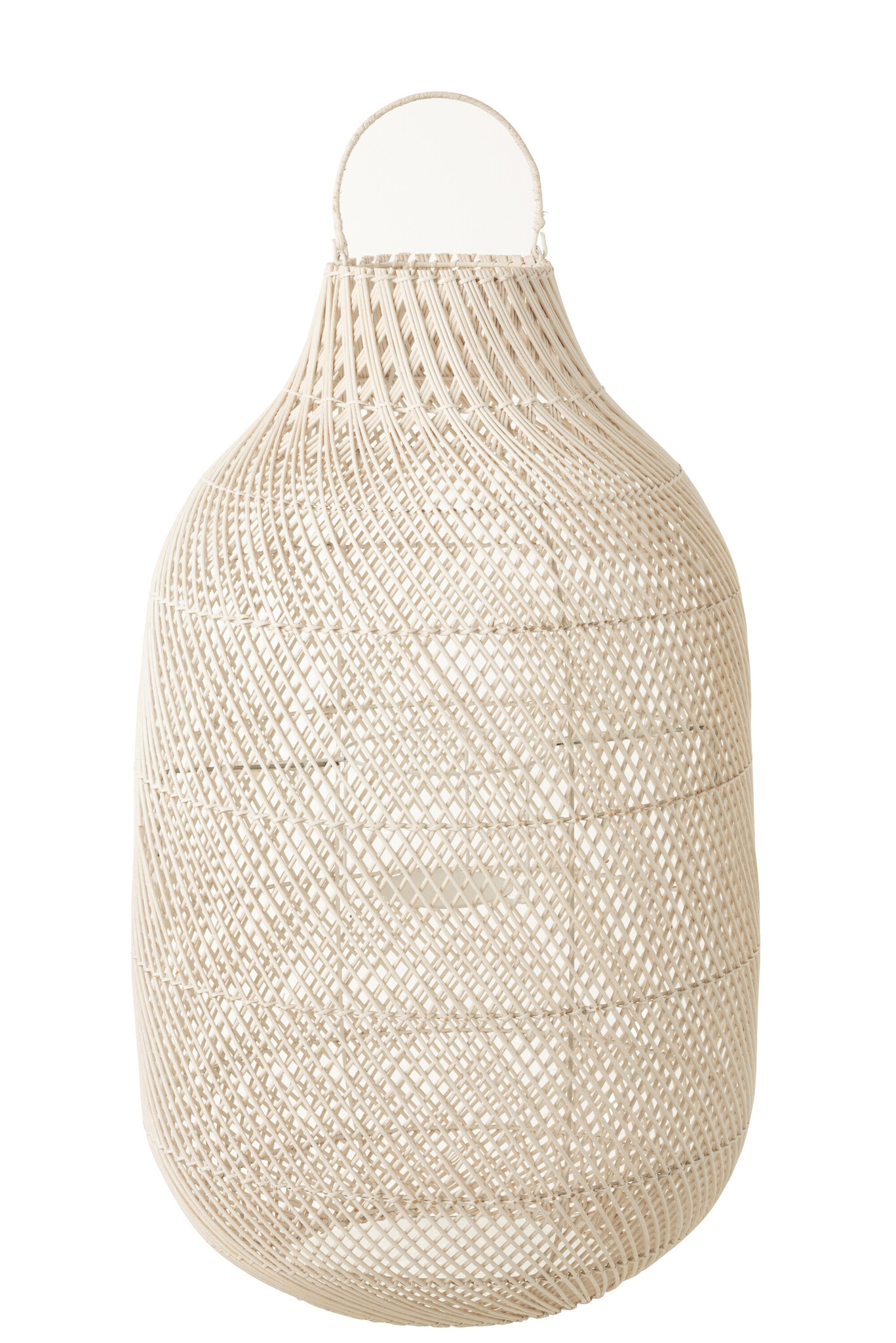 LANTERN CYLINDER XL RATTAN WH