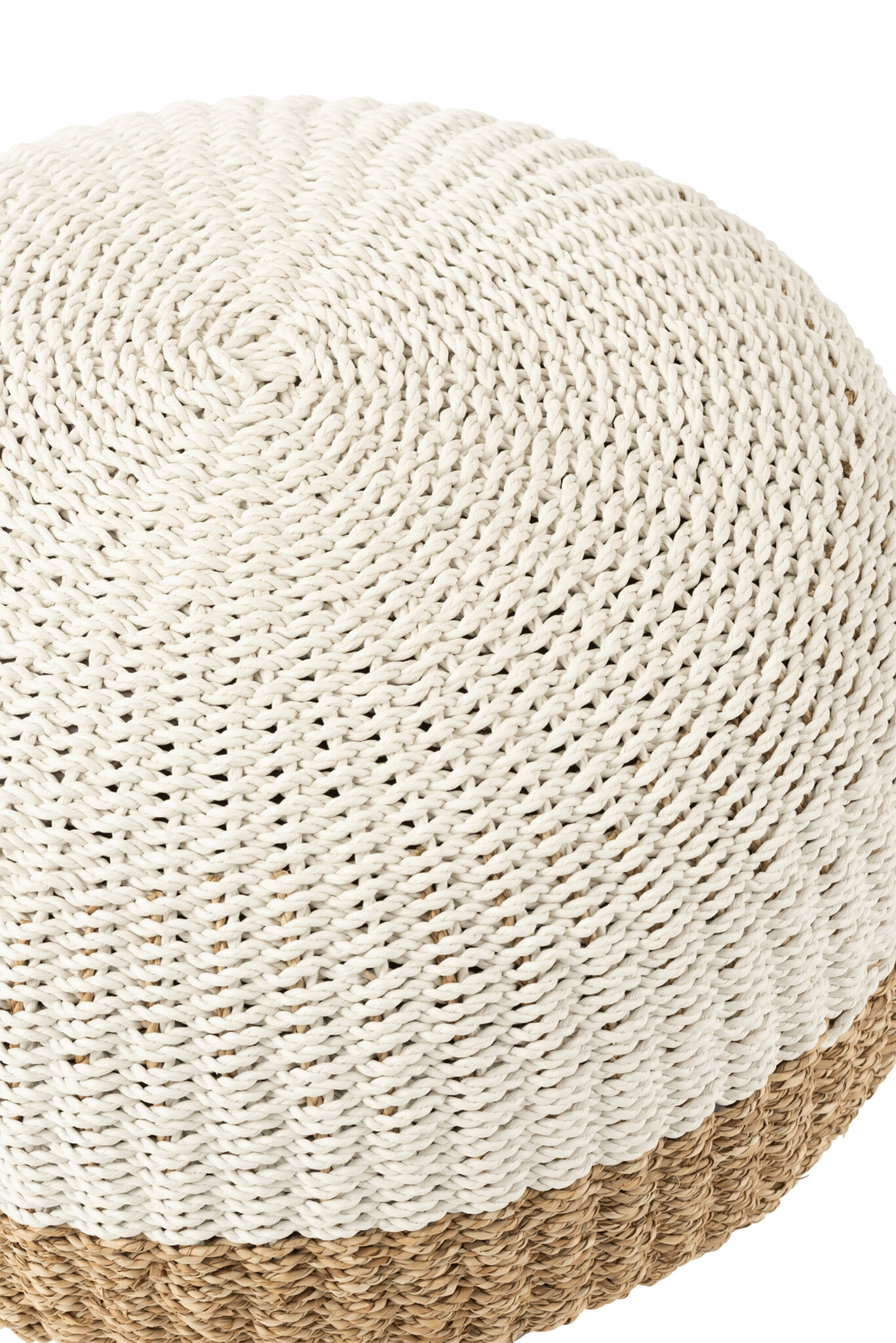 POUF ORB SEAGRASS WHITE/NAT
