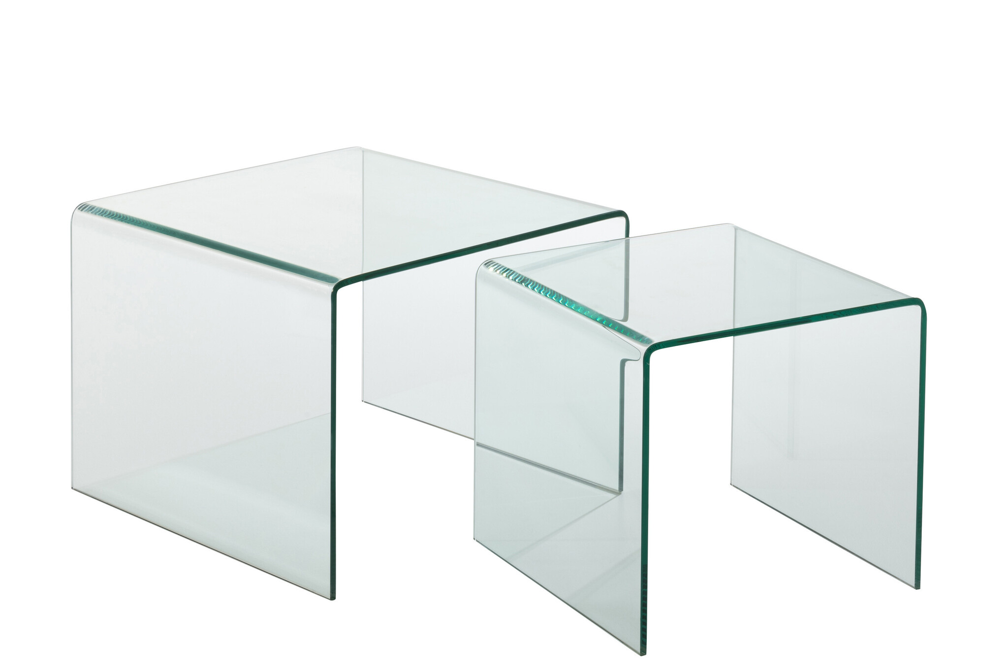 S/2 SIDETABLE GLASS TR