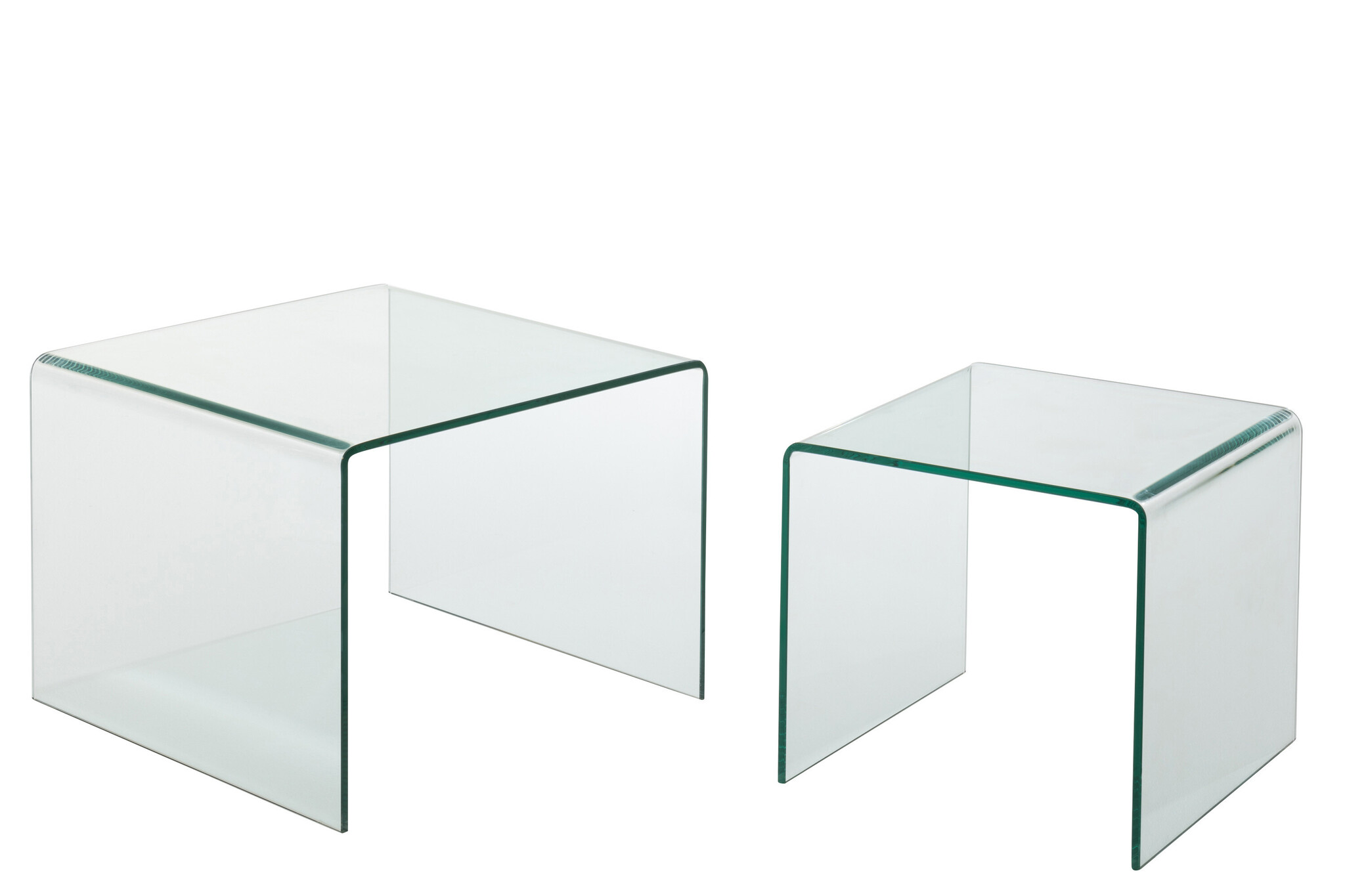 S/2 SIDETABLE GLASS TR