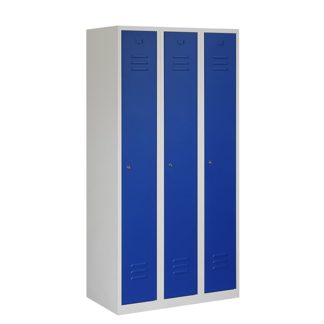 Locker 3-deurs ARH.3.3.GR/BL K30  180x90x50 cm