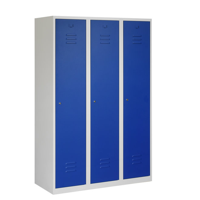 Locker 3-deurs ARHT.3.3.GR/BL K40  180x120x50 cm