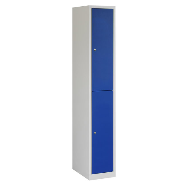 Locker 2-deurs APH.1.2.GR/BL K30 180x30x50 cm