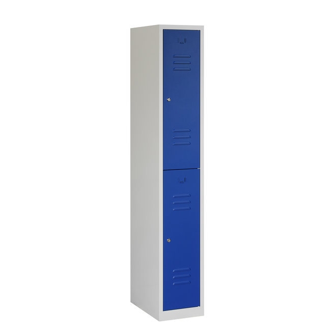 Locker 2-deurs ARH.1.2.GR/BL K30  180x30x50 cm
