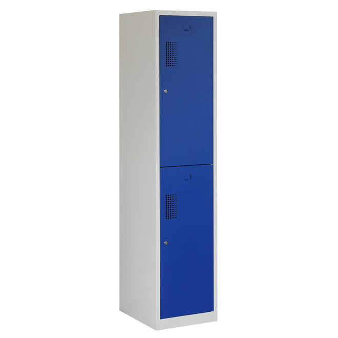 Locker 2-deurs ANHT.1.2.GR/BL K40  180x40x50 cm