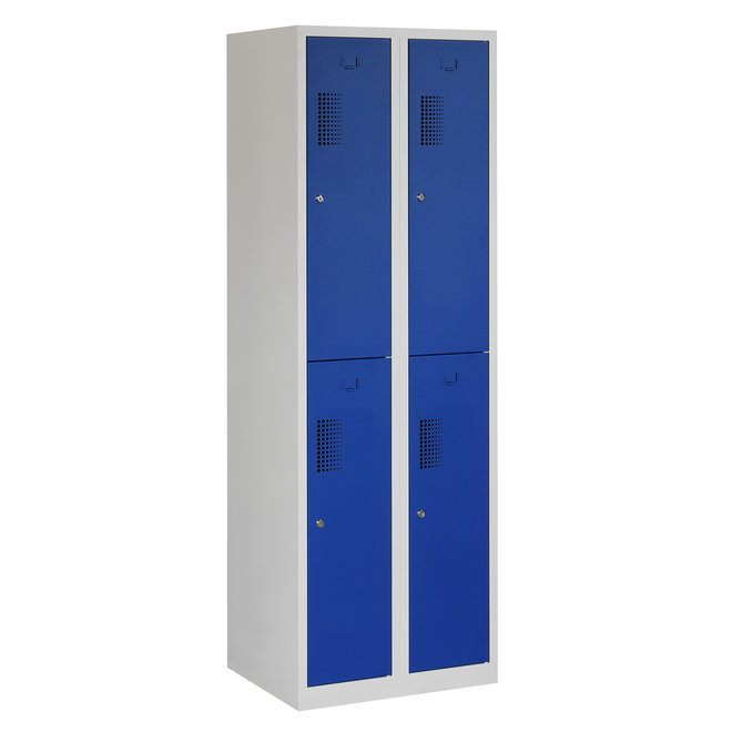 Locker 4-deurs ANH.2.4.GR/BL K30  180x60x50 cm
