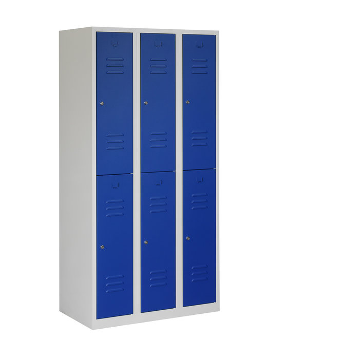 Locker 6-deurs ARH.3.6.GR/BL K30  180x90x50 cm