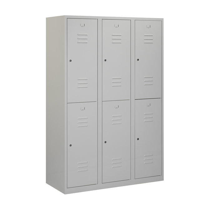 Locker 6-deurs ARHT.3.6.GR/GR K40  180x120x50 cm