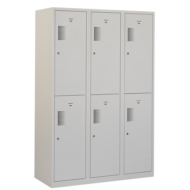 Locker 6-deurs ANHT.3.6.GR/GR K40  180x120x50 cm