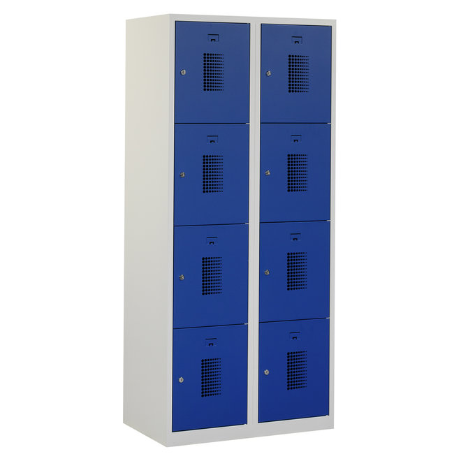 Locker 8-deurs ANHT.2.8.GR/BL K40  180x80x50 cm