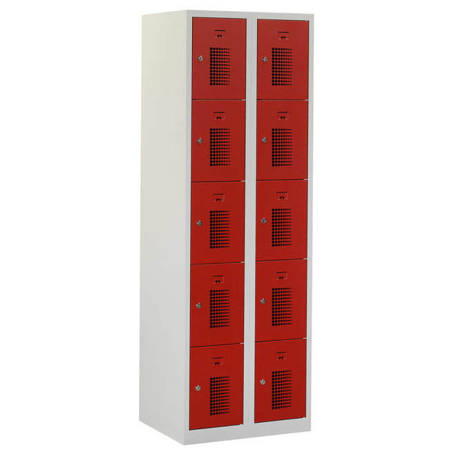 Locker 10-deurs ANH.2.10.GR/RO K30  180x60x50 cm